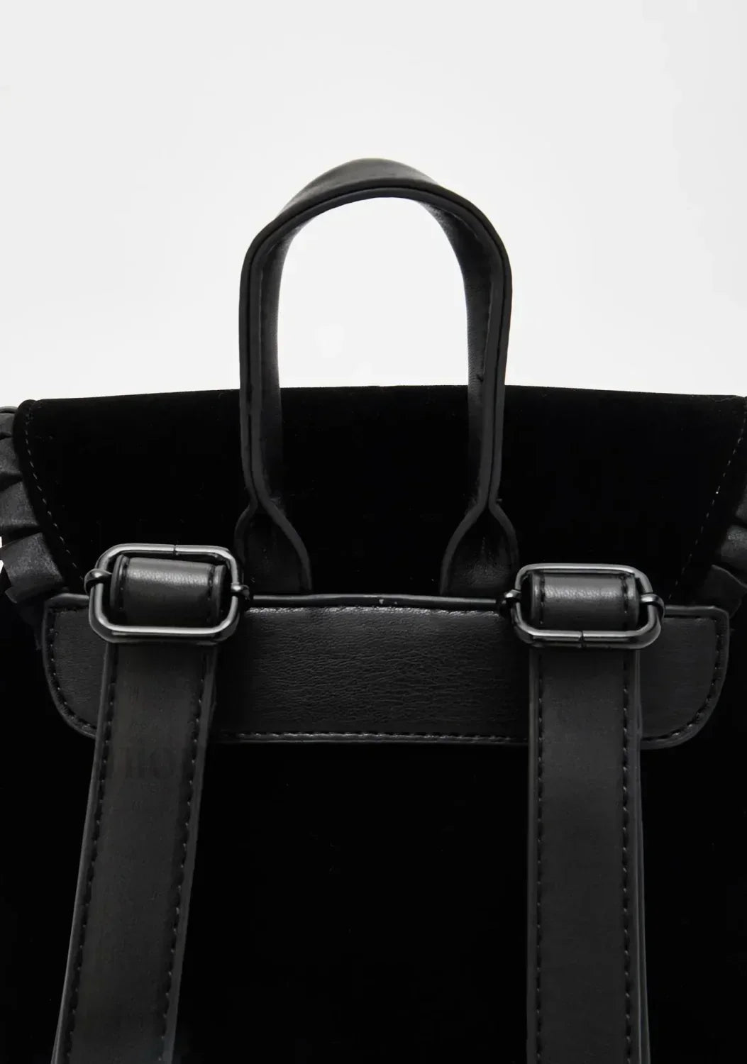 Black Gothic Velvet Witch Harajuku Magic Embroidery Dark Punk Shoulder Bag Black