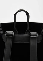 Black Gothic Velvet Witch Harajuku Magic Embroidery Dark Punk Shoulder Bag Black