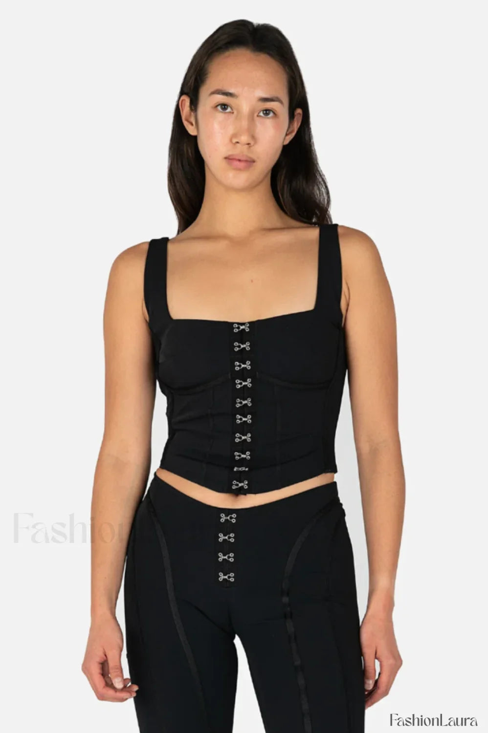 Black Lara Stylish Corset Top