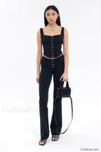Black Lara Stylish Corset Top