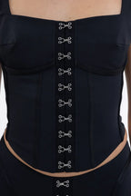 Black Lara Stylish Corset Top
