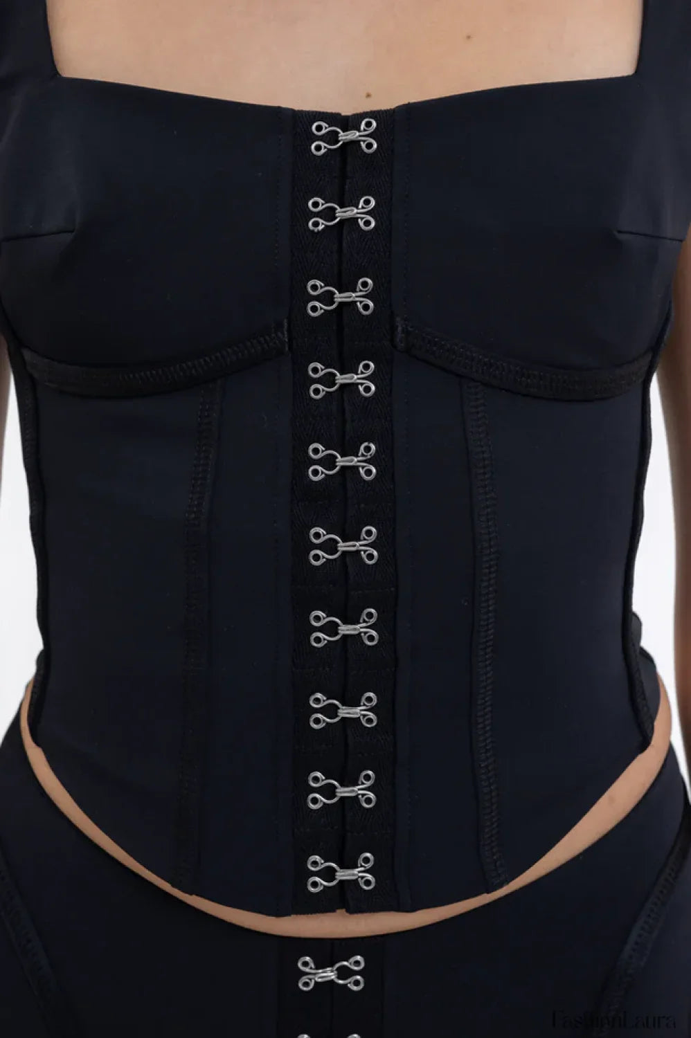 Black Lara Stylish Corset Top