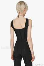 Black Lara Stylish Corset Top