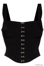 Black Lara Stylish Corset Top S / Black