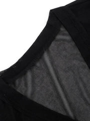 Black Mesh Safety Pin Cardigan Sweaters