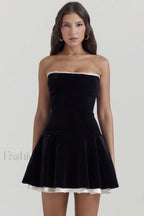 Black Velvet Off Charming The Shoulder Dress XS / Black