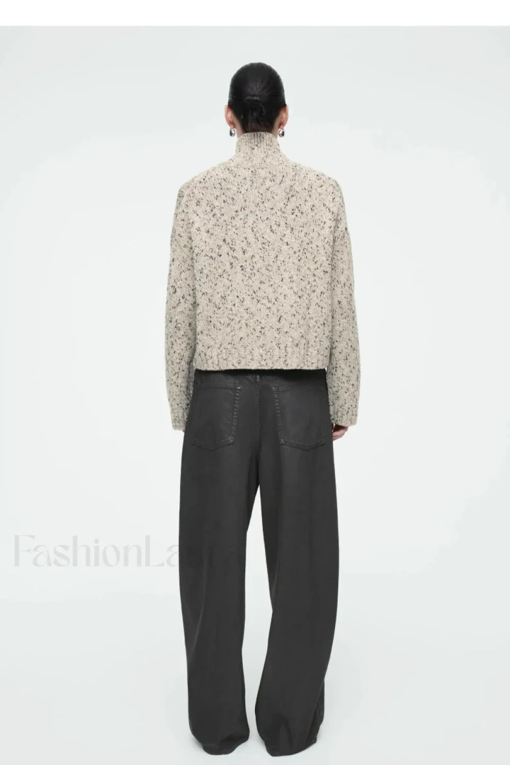 Blended Texture Zipper Cardigan