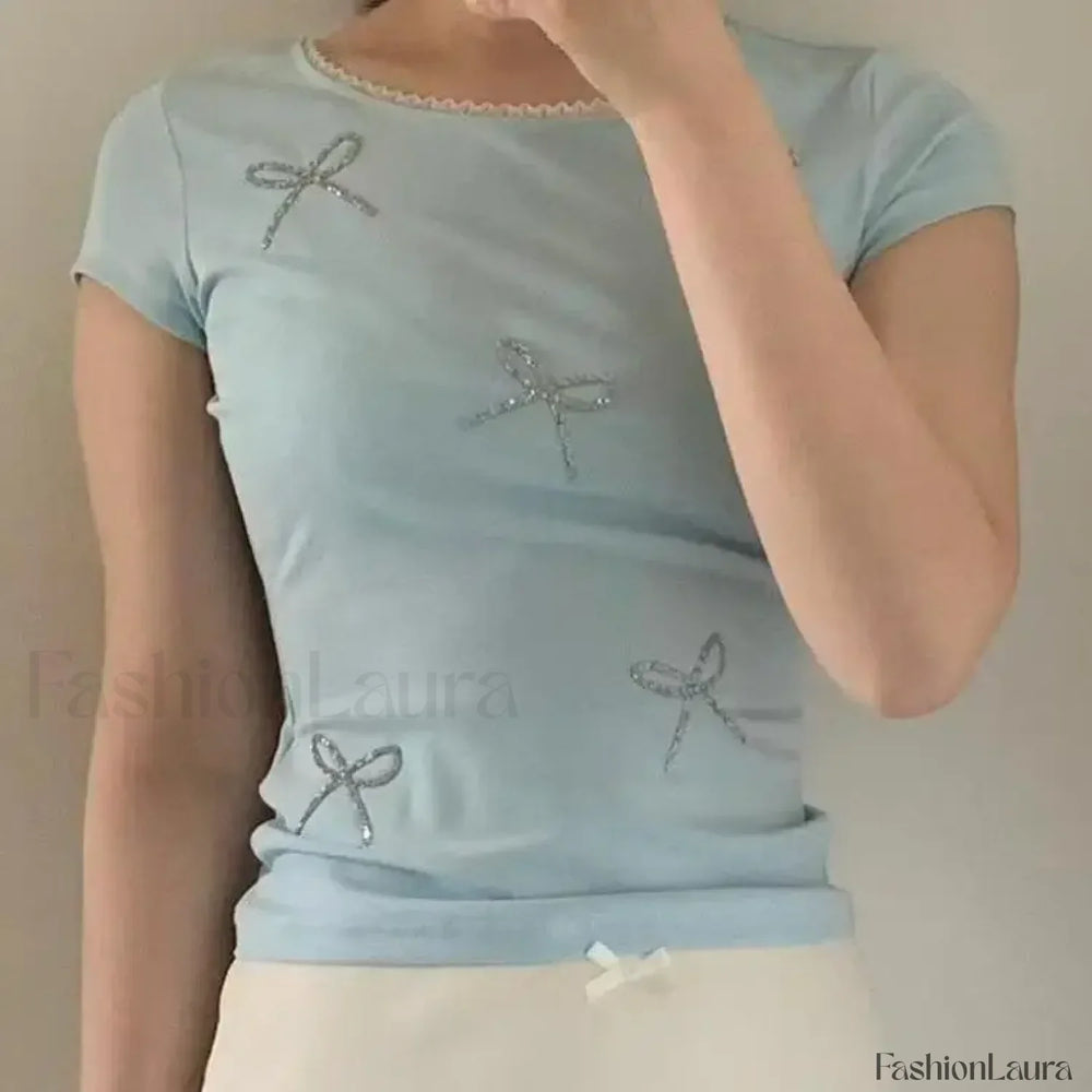 Bohemia Fashion Crew Neck Diamond T Shirt