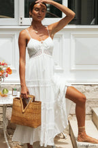 Boho Sling Lace Charming Panel Maxi Dress
