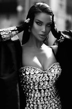 Brisbane Rhinestones Stylish Embellished Mini Dress