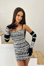 Brisbane Rhinestones Stylish Embellished Mini Dress