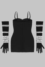 Brisbane Rhinestones Stylish Embellished Mini Dress