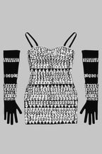 Brisbane Rhinestones Stylish Embellished Mini Dress