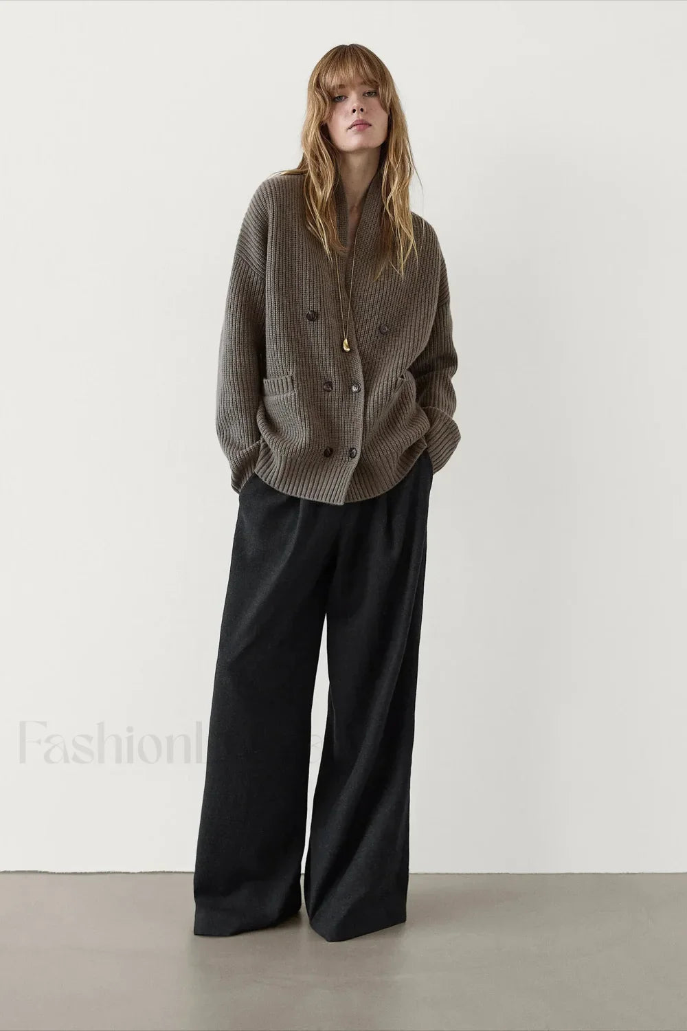 British Style Wool Knit Cardigan