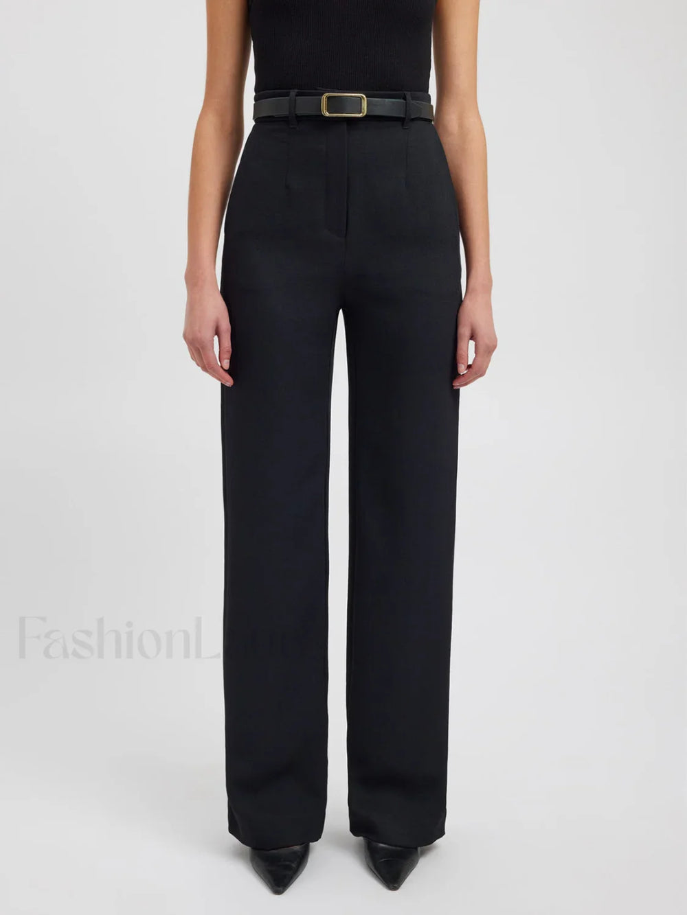 Business Casual Straight Trendy Leg Dress Pants Black / XS Pants