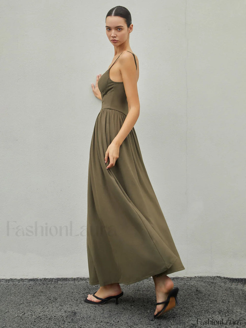 Bustier Corset Open Trendy Back Long Tank Dress Knit Dresses