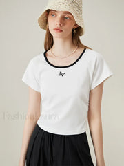 Butterfly Embroidered Raglan Sleeve T Shirt