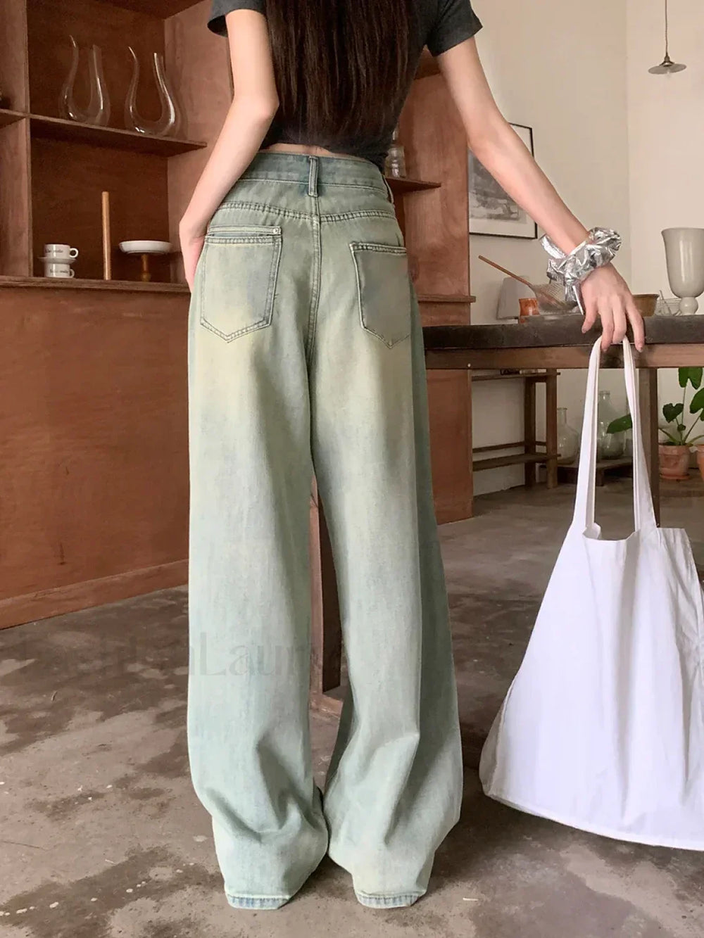Butterfly Hot Diamond Wide leg Vintage Jeans