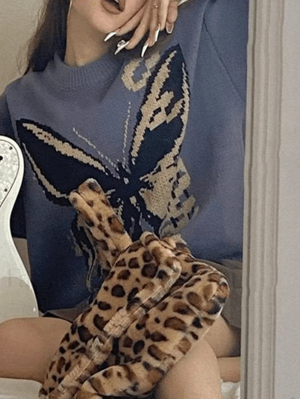 Butterfly Jacquard Sweater Sweaters