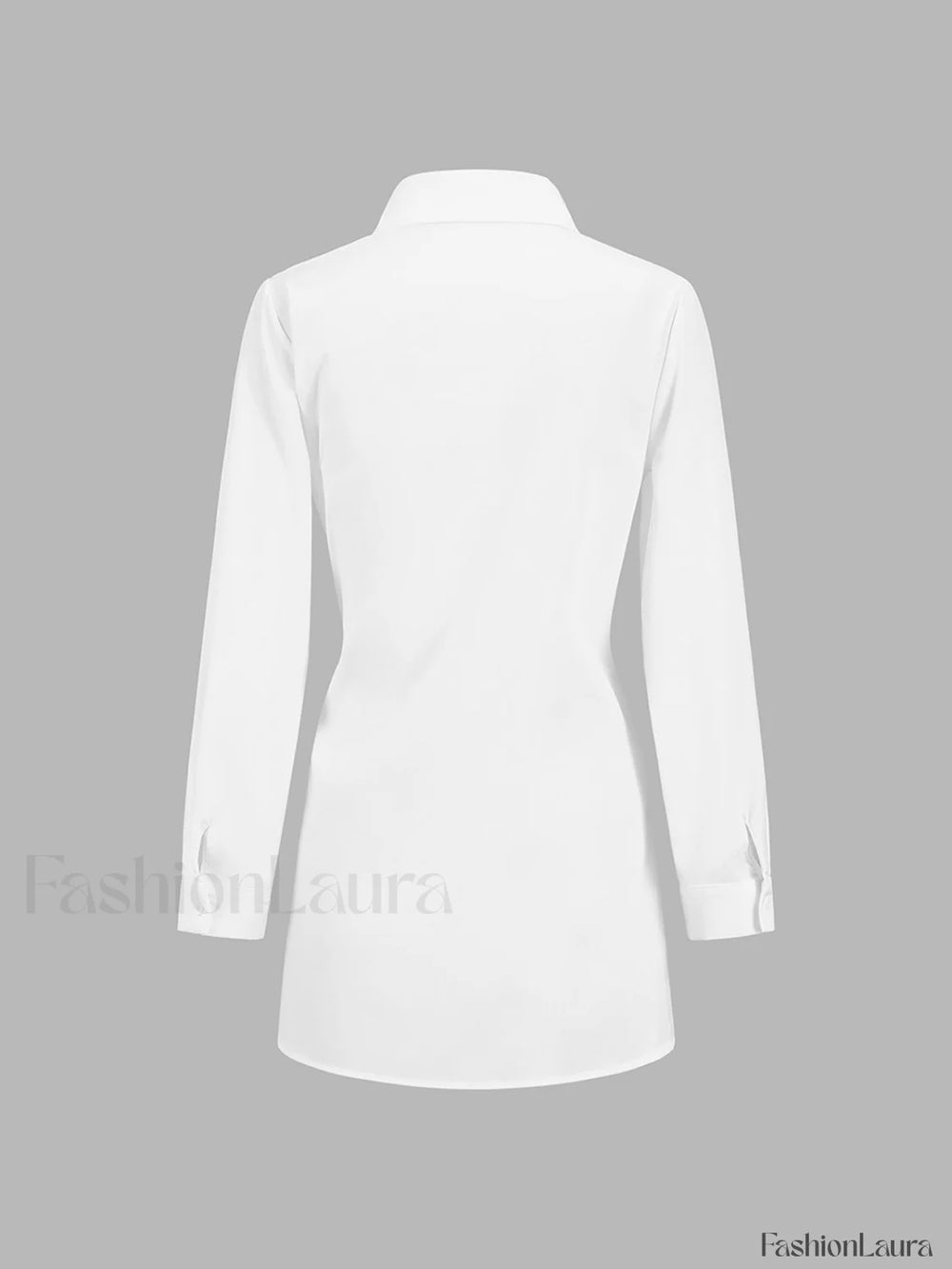 Button Down Graceful Tied Long Shirt Shirts