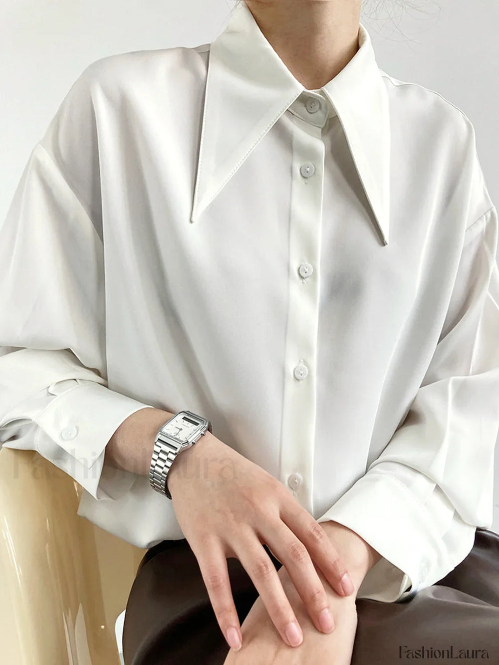 Button Down Long Trendy Sleeve Collar Shirt Shirts