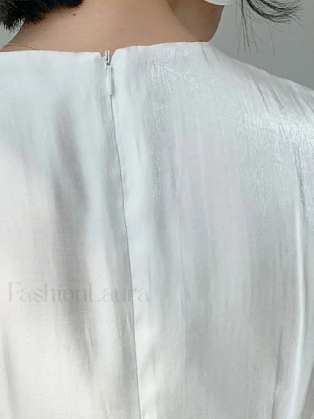 Button Embellished Satin Midi Dress Midi Dresses