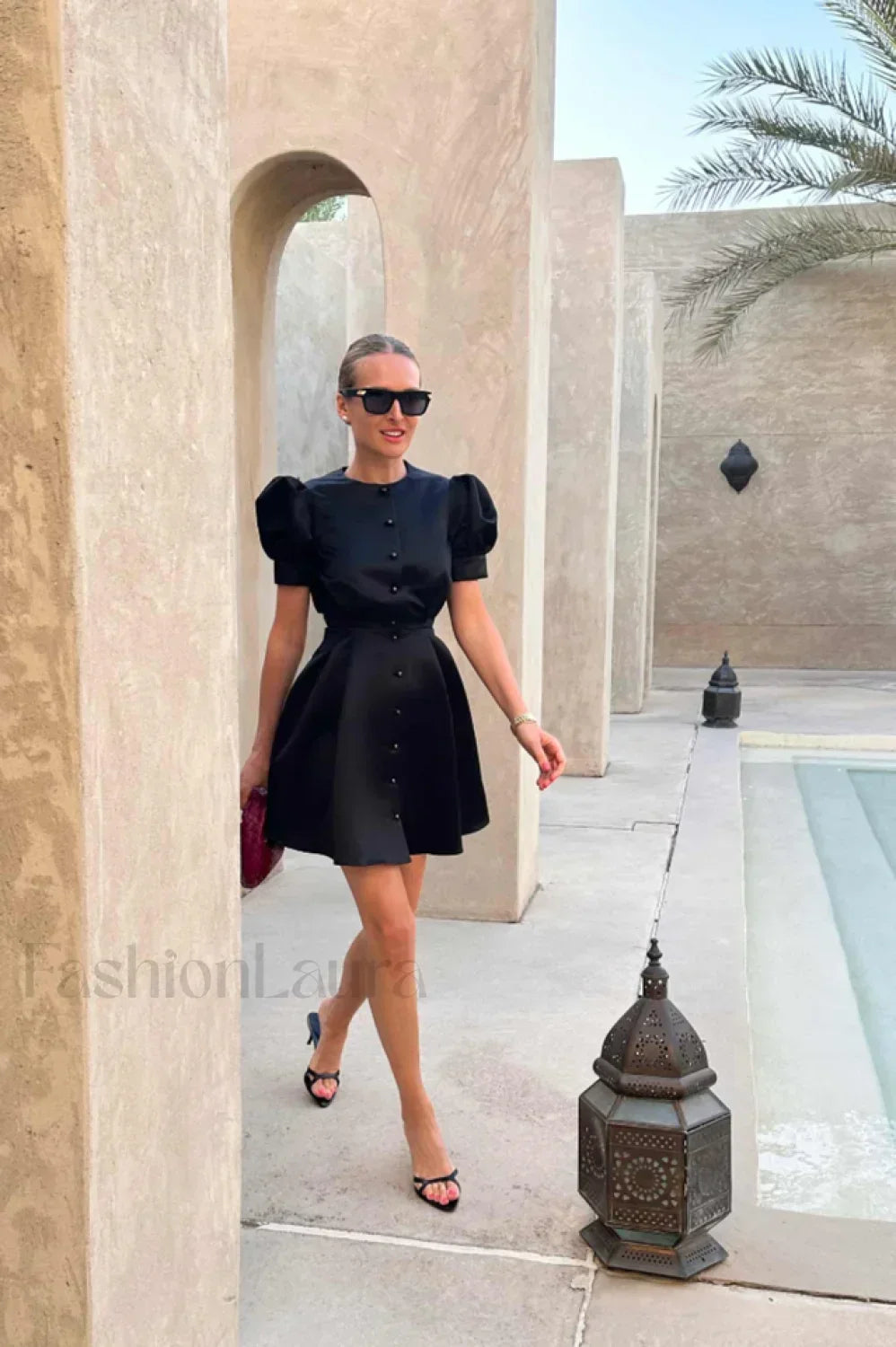 Button Front Stylish Midi Dress