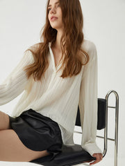 Button Up Graceful V neck Shirt Shirts