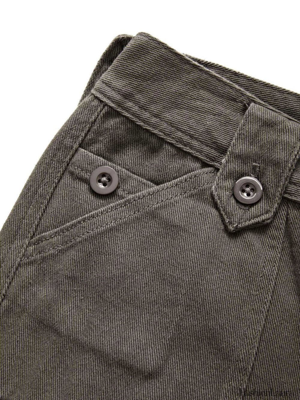 Buttoned Straight Leg Cargo Jeans Cargo Jeans