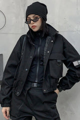 Cropped Street Utility Jacket Black / M