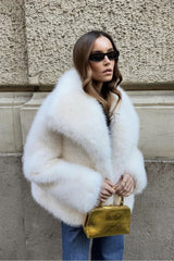 Thickened Faux Fur Winter Coat White / XS coats
