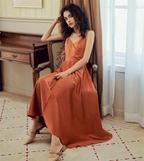 JuliaFashion - Sexy Satin Backless Vintage Dress