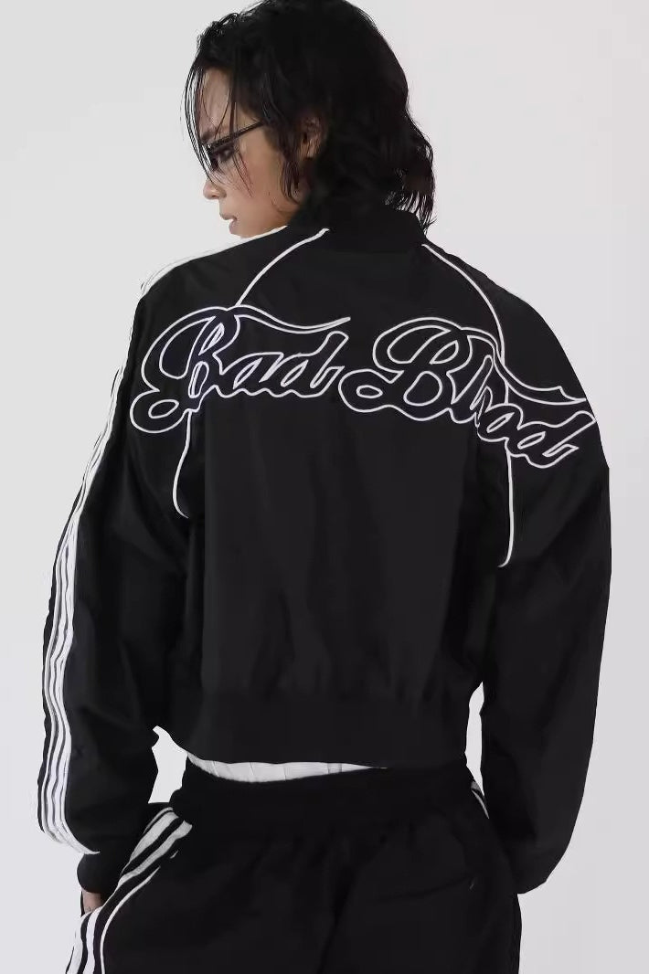 Embroidered Retro Bomber Jacket