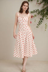 Trendy Polka Dot Cami Bodycon Maxi Dress