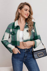 Casual Plaid Long Sleeve Jacket
