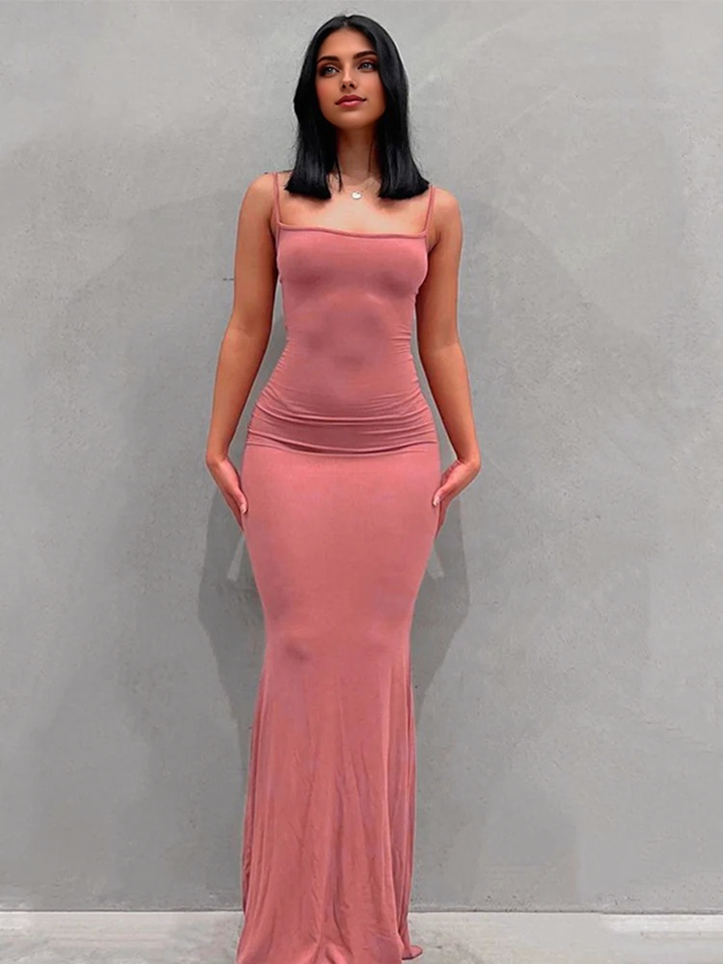 Julia Fashion - Sexy Spaghetti Strap Bodycon Long Mermaid Dress