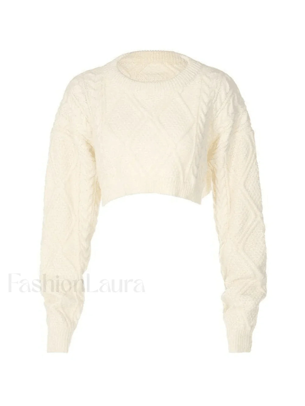 Cable Knit Cropped Sweater Sweaters