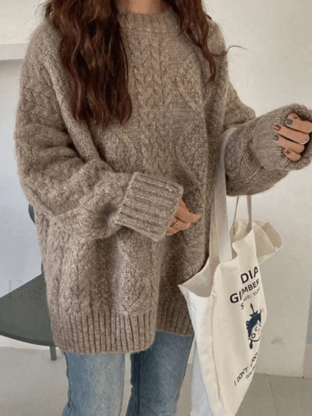 Cable Knit Jumper Sweater Sweaters