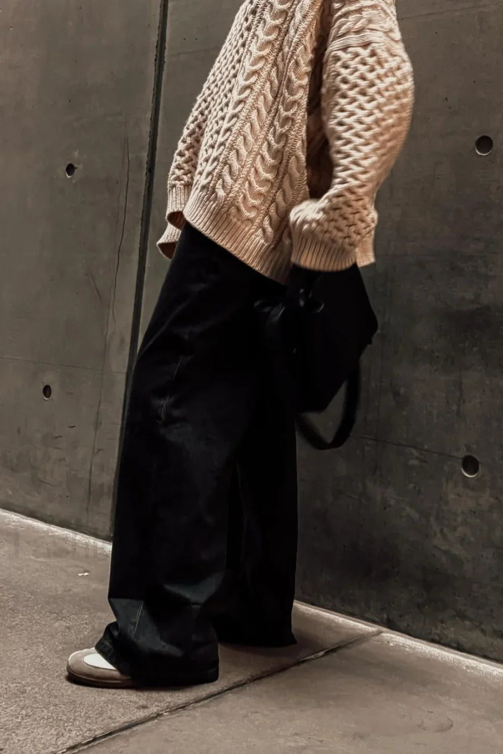 Cable Knit Loose Pullover Sweater