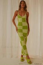 Cali Sweetheart Stylish Knit Maxi Dress S / 5#