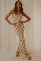 Cali Sweetheart Stylish Knit Maxi Dress S / 6#