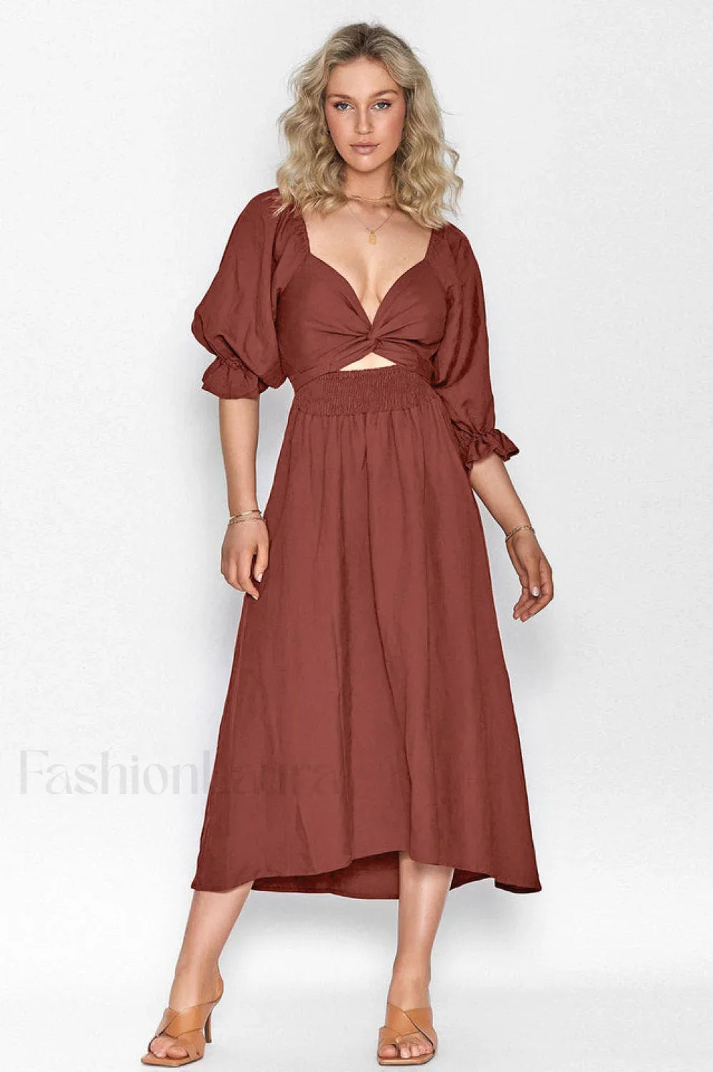 Call It Love Charming Two Way Dress S / Rust