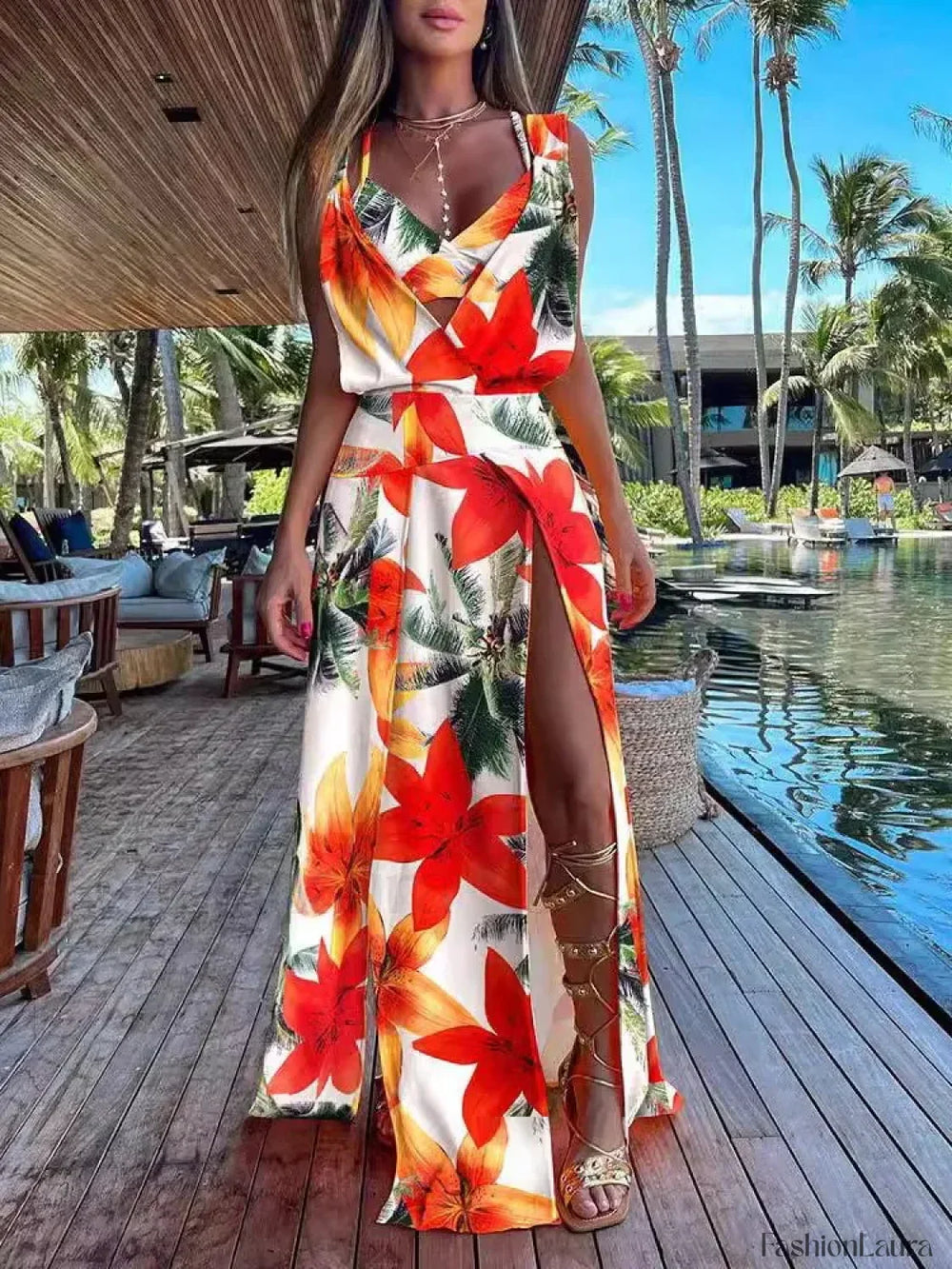 Camisole Two Piece Floral Dress