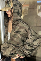 Camouflage Harajuku Zipper Hoodie