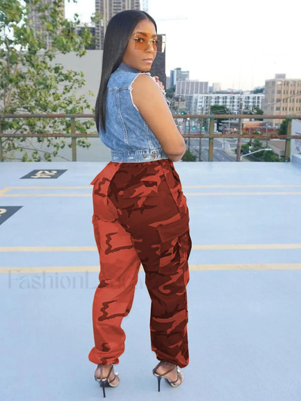 Camouflage Stitching Cargo Pants Pants