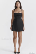 Cane Black Stylish Mini Dress