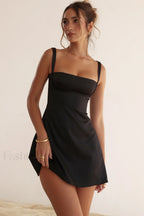 Cane Black Stylish Mini Dress