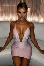 Capri Elegant Mini Dress S / Pink Sparkle