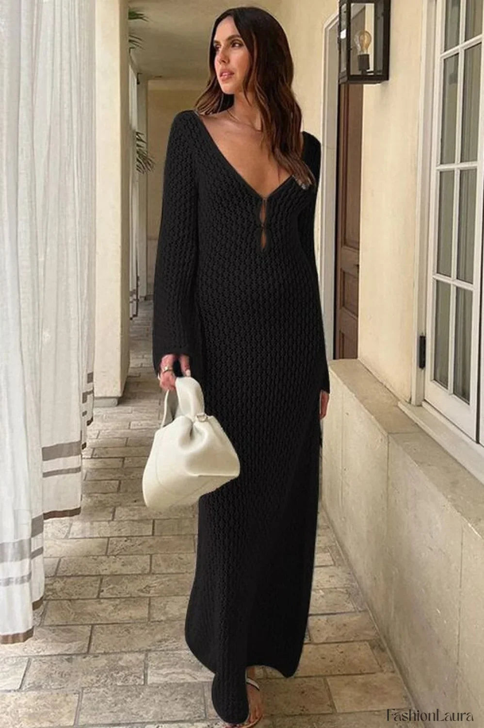 Caprice Elegant Maxi Dress S / Black