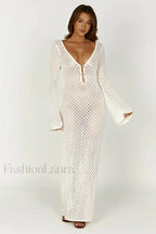 Caprice Elegant Maxi Dress S / White